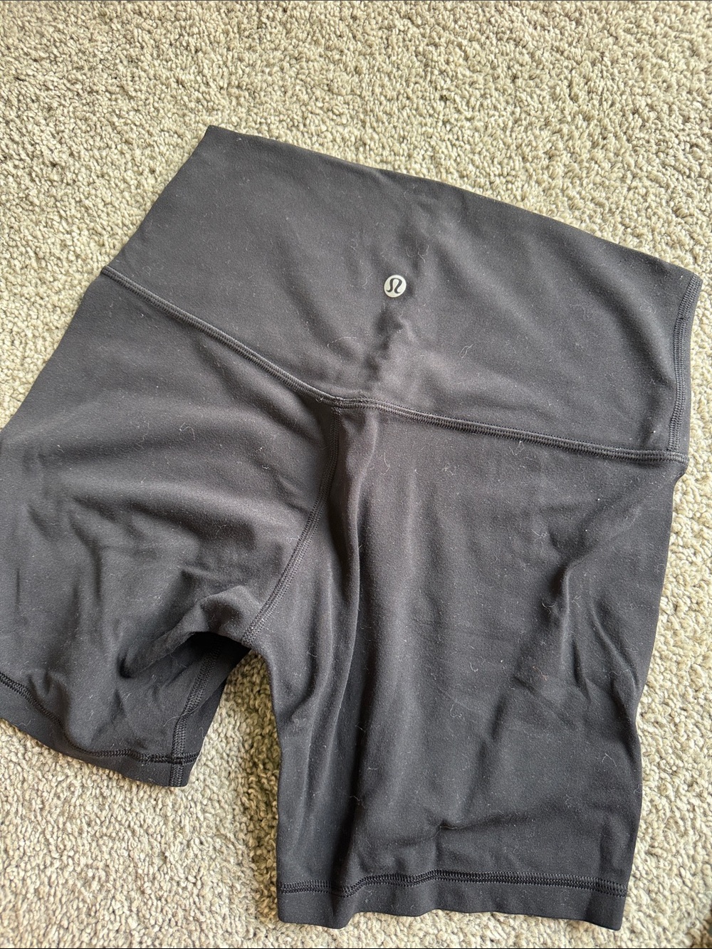 High-Waist Black Women's Bike Shorts - LuLuLemon